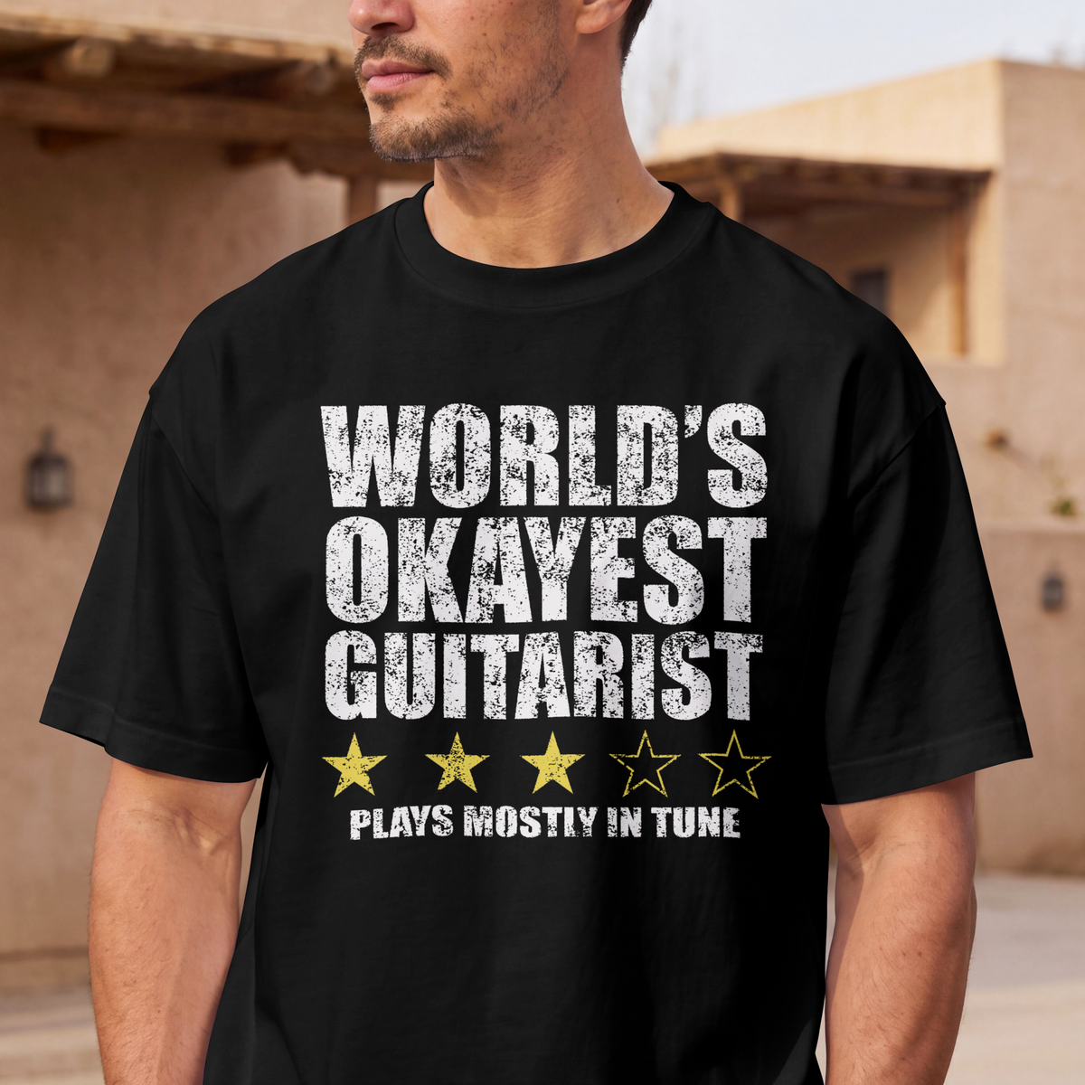 World's Okayest Guitarist T-Shirt | Guitar Gift
