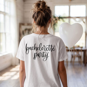 BACHELORETTE Black on white