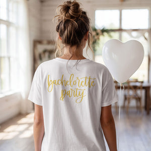 BACHELORETTE Gold Foil on White