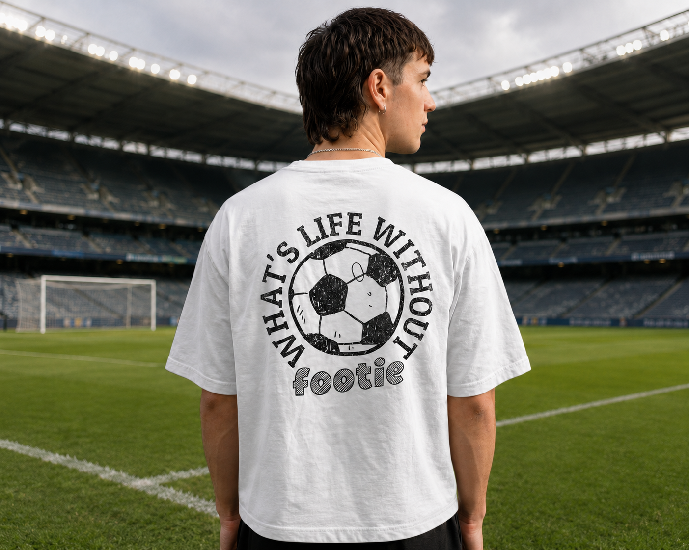 WHAT'S LIFE WITHOUT FOOTIE short sleeved t-shirt