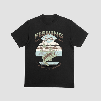 FISHING TOURS t-shirt (+ FREE KOOZIE)
