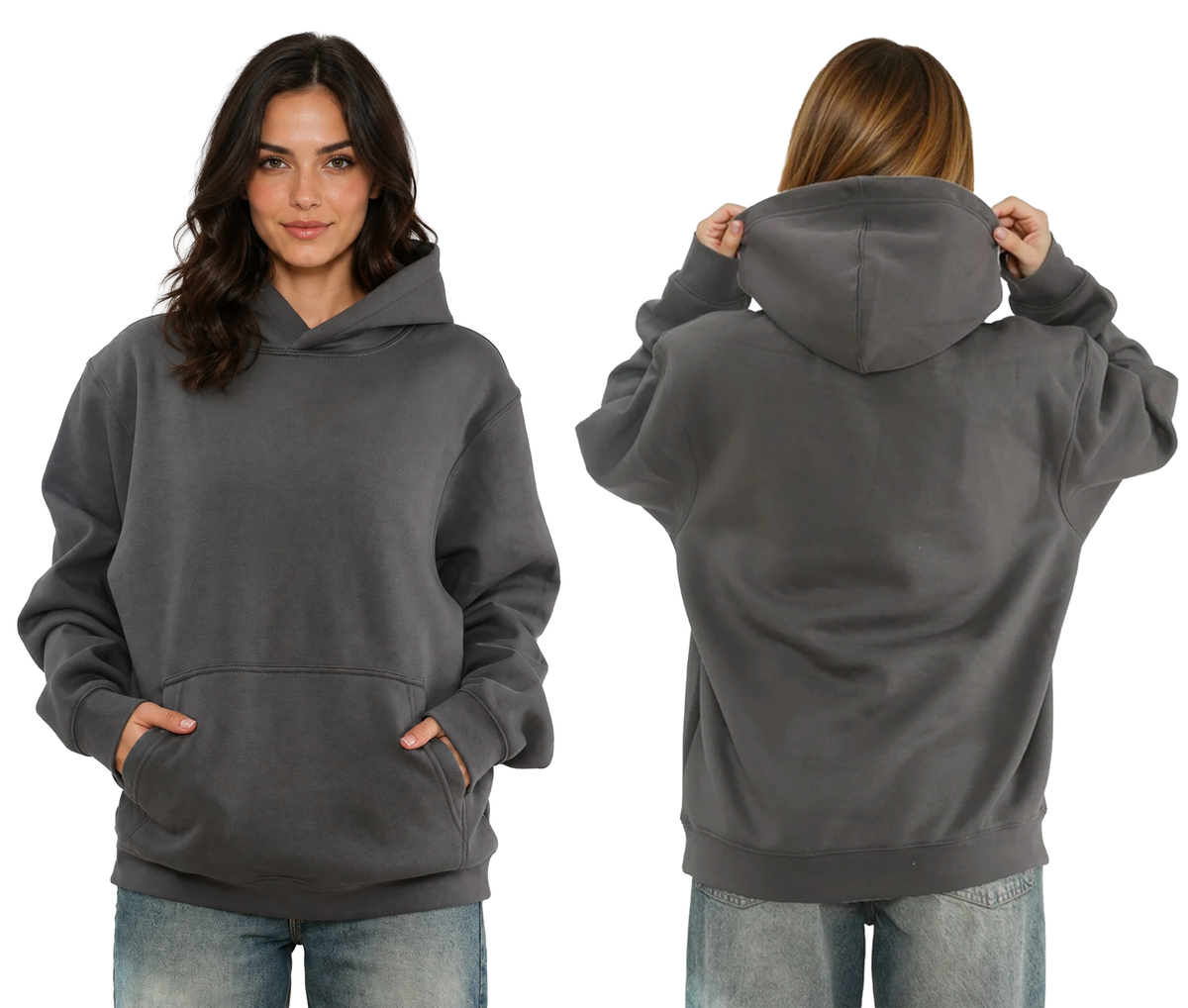 Ladies Custom Printed Oversized Hoodie - DTF printing