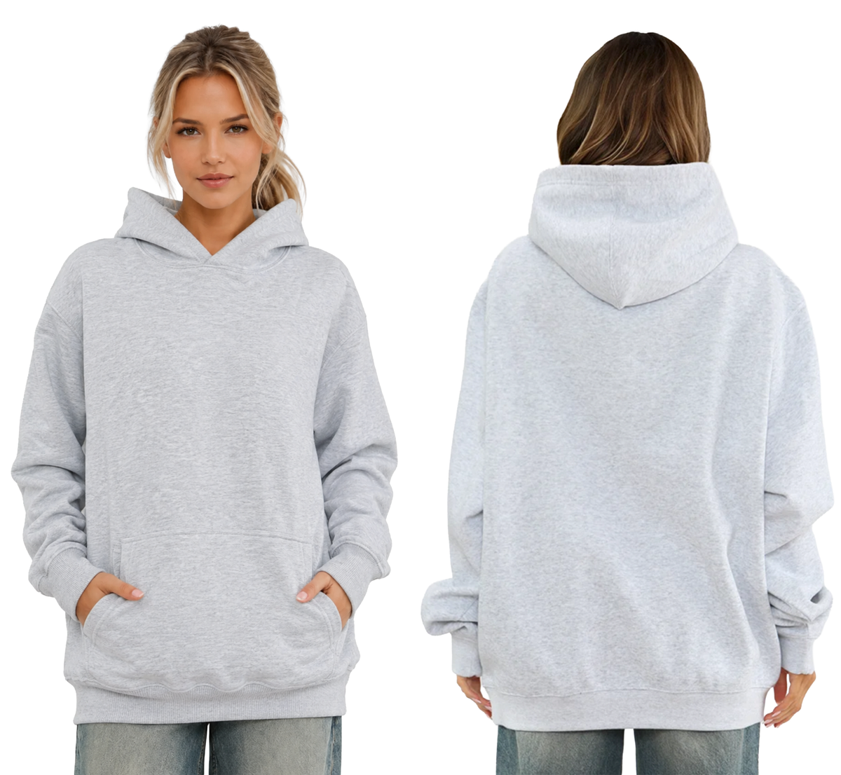 Ladies Custom Printed Oversized Hoodie - DTF printing