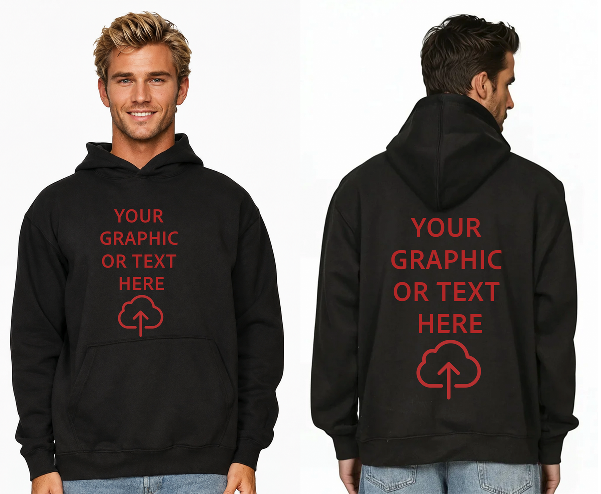 Custom Printed Men's Oversized Hoodies - DTF printing