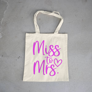 Miss to Mrs PINK on BEIGE