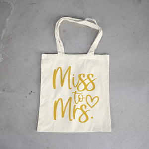 Miss to Mrs GOLD on BEIGE