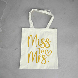 Miss to Mrs GOLD on BEIGE