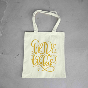 BRIDE to be GOLD FOIL on BEIGE