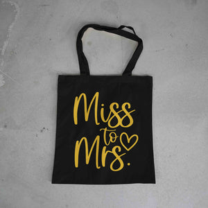 Miss to Mrs GOLD on BLACK