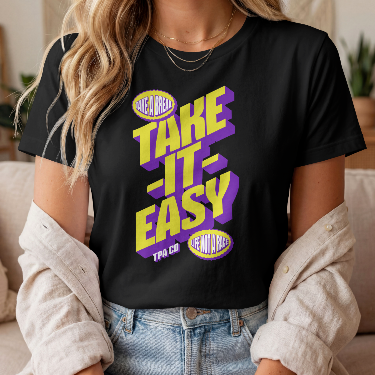 TAKE IT EASY ladies t-shirt