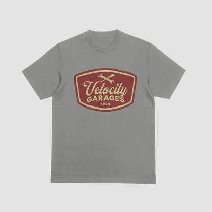 VELOCITY GARAGES classic t-shirt (+ FREE KOOZIE)