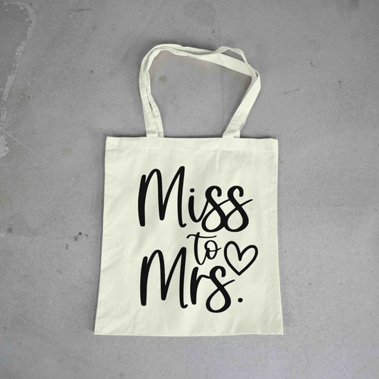MISS to MRS tote bag